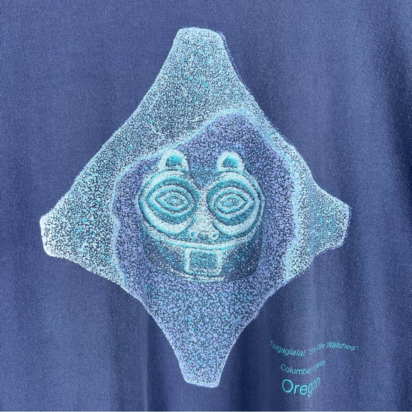 Vintage 1990s Oregon Tsagaglalal Art T-Shirt XL - Picture 3 of 7